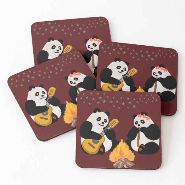 Item preview, Animal panda music playing love stars designed and sold by LuckyTreeWorld.