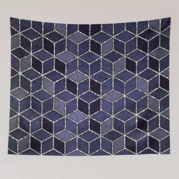 Item preview, Shades Of Purple Cubes Pattern designed and sold by Gypsy  Queen.