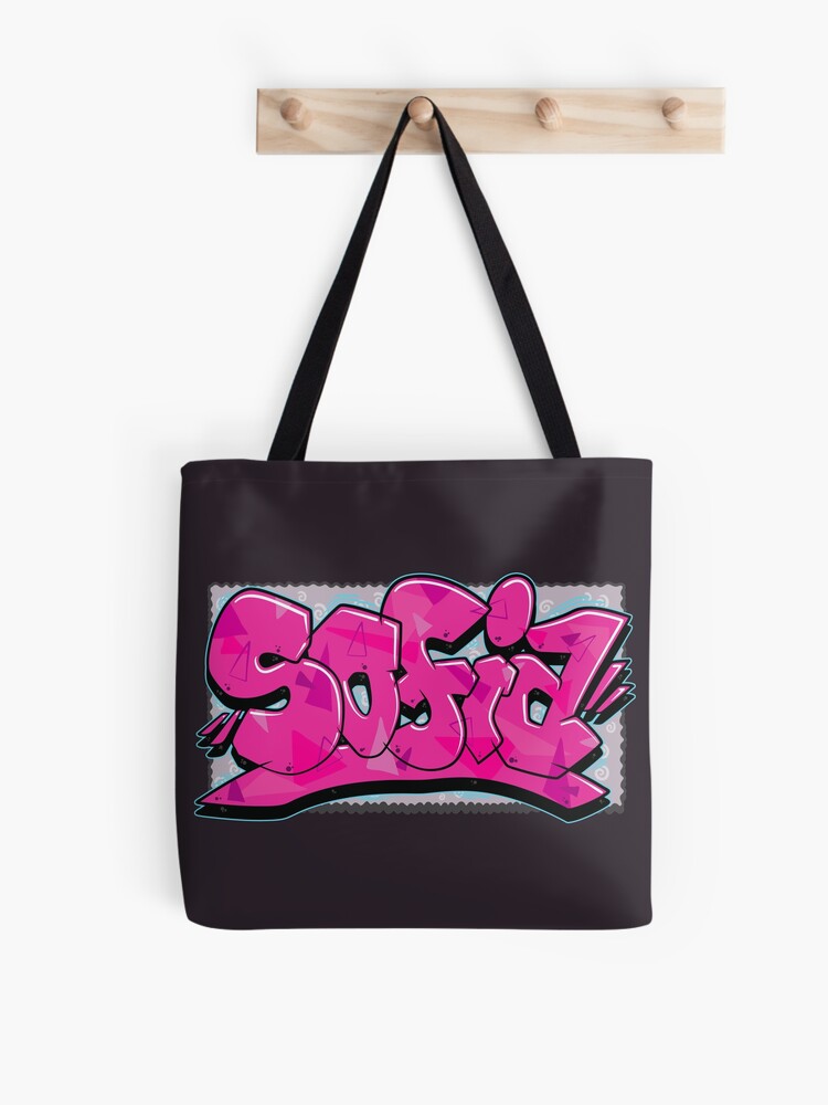 Personalised Name Tote Bag, Graffiti Name Tote Bag