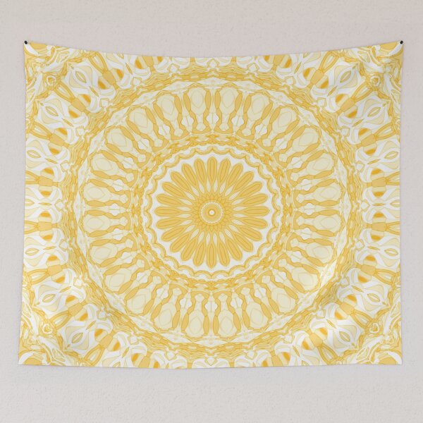 Item preview, Orange and Yellow Mandala designed and sold by Kelly Dietrich Mandala & Fractal Art.