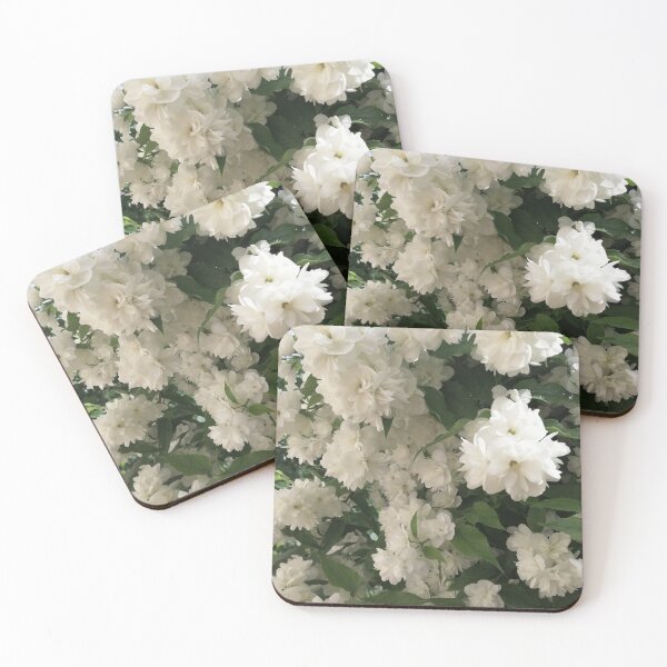 Item preview, white jasmine flowers close up designed and sold by Olga Kydryavskaya.