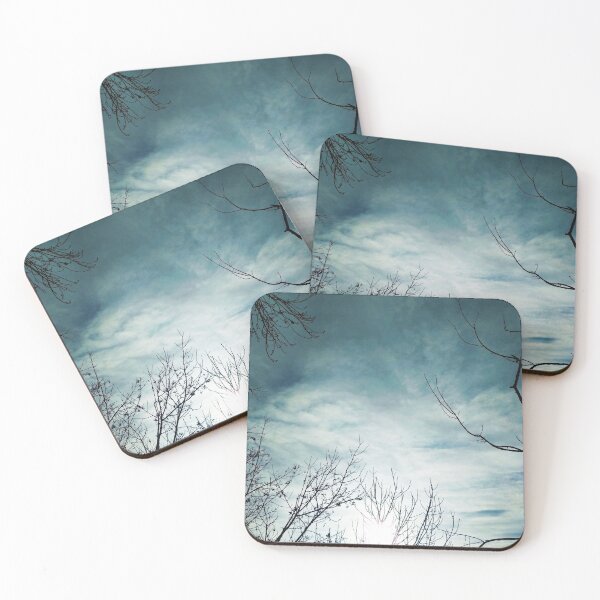 Item preview, Sun shining brightly in the sky covered with cirrus clouds on a winter day, natural background  designed and sold by helenkaiy.