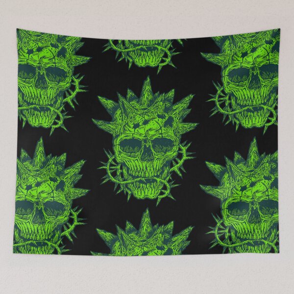 Item preview, skull green unique designed and sold by artomazo.