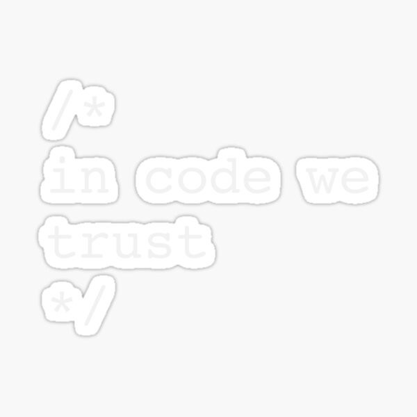 Dans Code We Trust (Blanc) Sticker