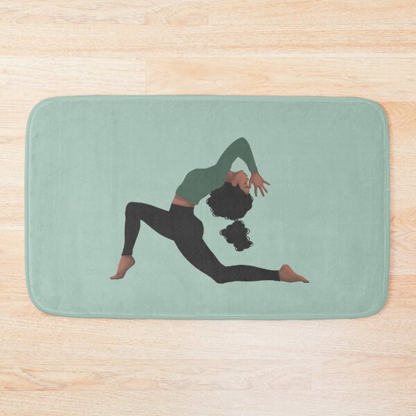 Item preview, Green Yoga Girl Asana - Good Vibes Spiritual Meditation Namaste - Illustration by MadliArt designed and sold by MadliArt.