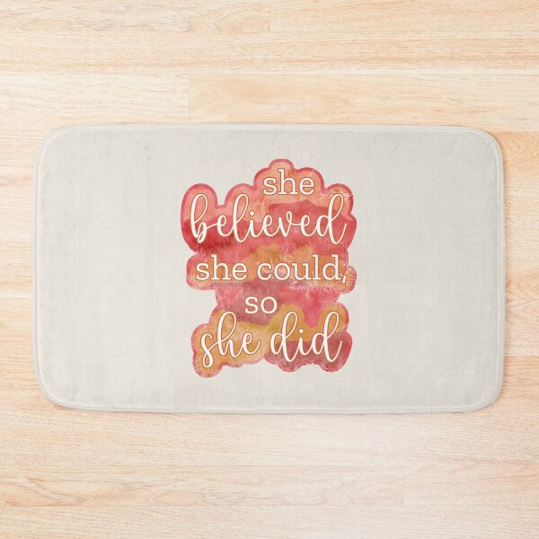 Item preview, Phil 4:13 She Believed She Could - Blush Rose Gold designed and sold by amazingjoy.