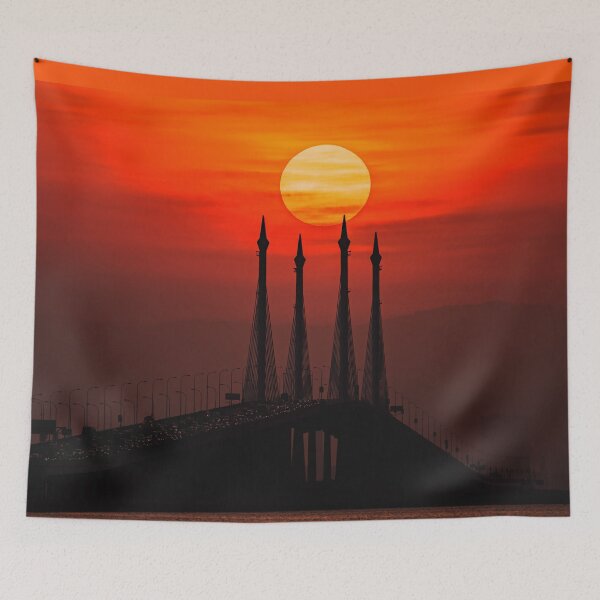 Item preview, Sunrise over Penang Bridge designed and sold by David ST Loh Images.