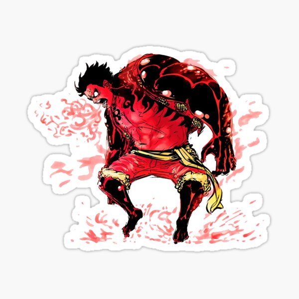 Luffy Gear 4 Stickers Redbubble