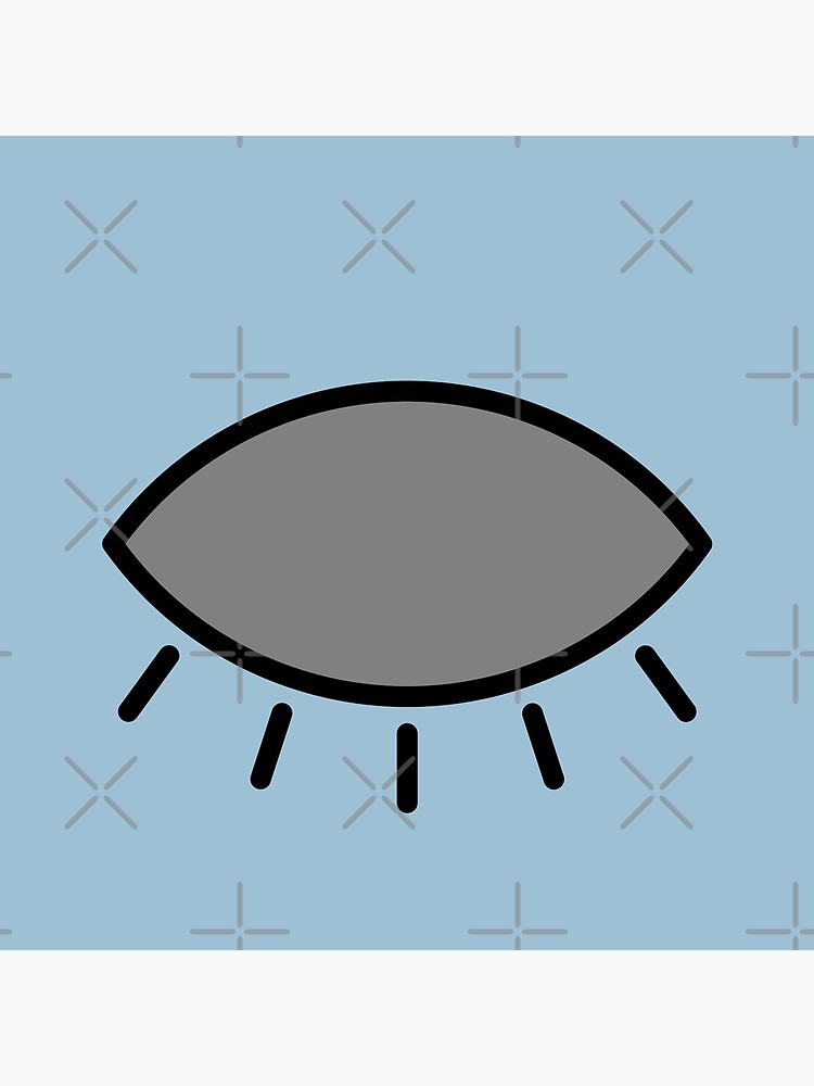Thumbnail 3 of 3, Throw Pillow, Closed eye - light blue designed and sold by reIntegration.
