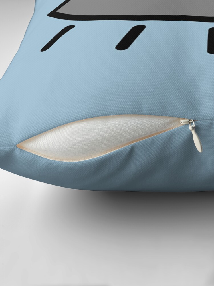 Thumbnail 2 of 3, Throw Pillow, Closed eye - light blue designed and sold by reIntegration.