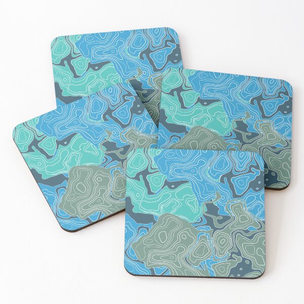 Item preview, Blue Elevation Geology Pattern  designed and sold by ckylin.