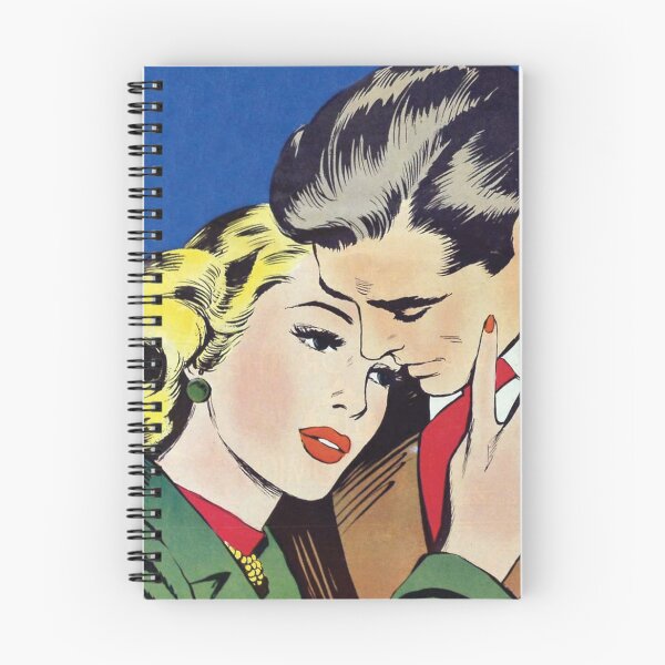 Item preview, A couple share an intimate moment together - vintage retro comic designed and sold by CoolVintageArt.