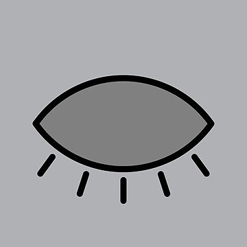 Artwork thumbnail, Closed eye - gray by reIntegration