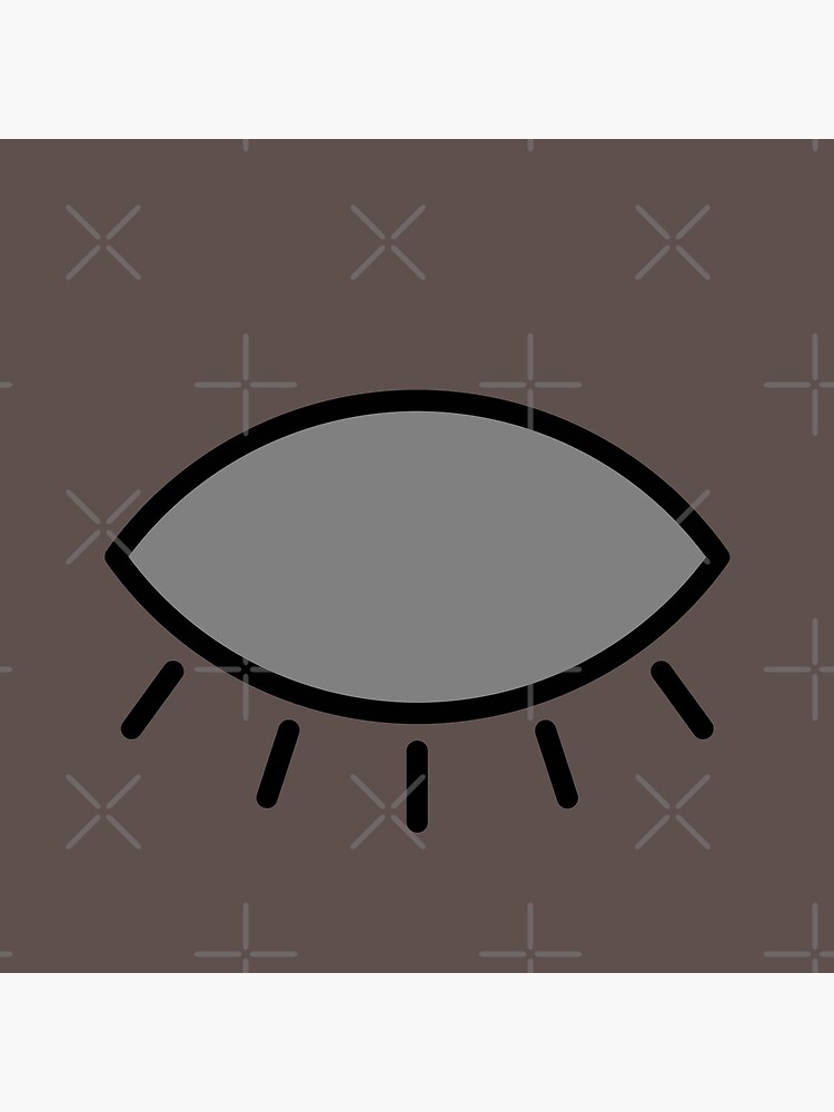 Thumbnail 3 of 3, Throw Pillow, Closed eye - brown designed and sold by reIntegration.