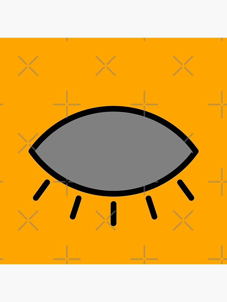 Thumbnail 3 of 3, Throw Pillow, Closed eye - orange designed and sold by reIntegration.