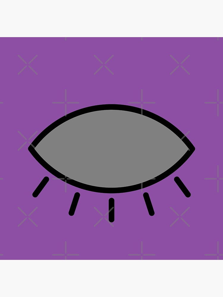 Artwork view, Closed eye - purple designed and sold by reIntegration