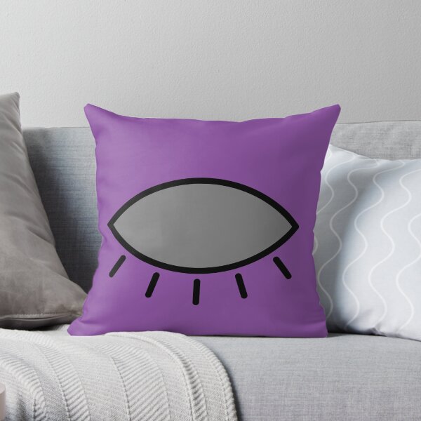 Closed eye - purple Throw Pillow