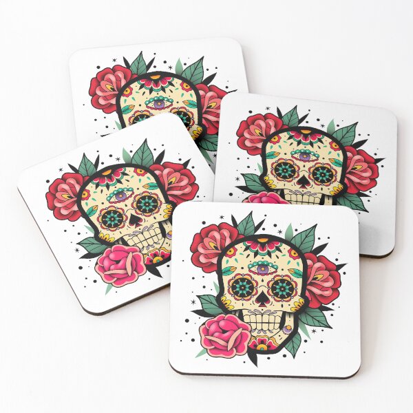 Item preview, Sugar Skull With Roses Art Collection designed and sold by JTS STORE.