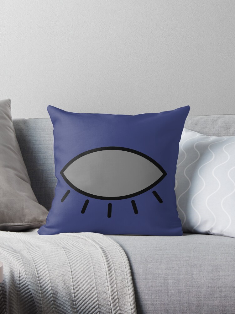 Thumbnail 1 of 3, Throw Pillow, Closed eye - blue designed and sold by reIntegration.