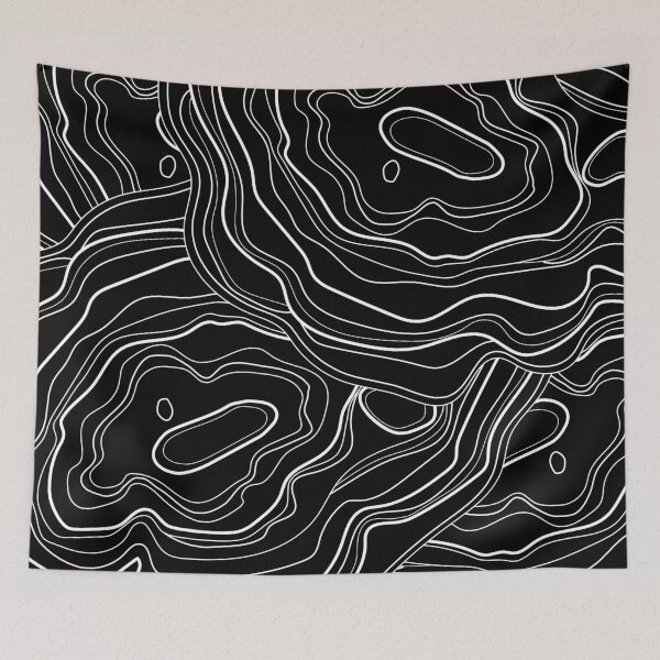 Item preview, Black and White Elevation Geology Pattern  designed and sold by ckylin.