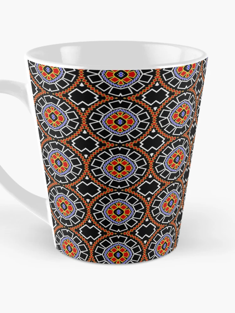 Thumbnail 3 of 4, Coffee Mug, Abstract flower pattern designed and sold by HomeofPatterns.