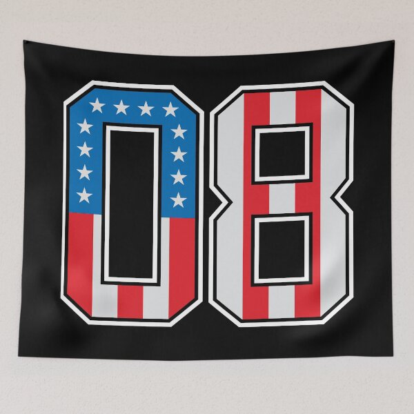 Item preview, Lucky Number 8 American Classy Numbers eight United States Flag designed and sold by Urosek.