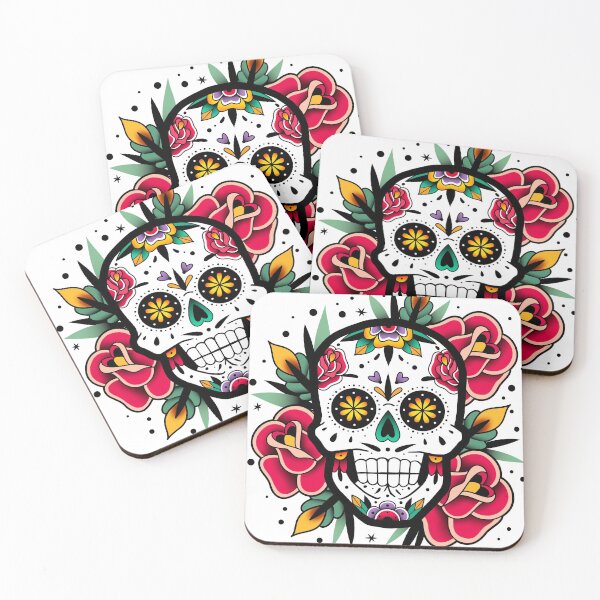 Item preview, Sugar Skull With Roses Art Collection designed and sold by JTS STORE.