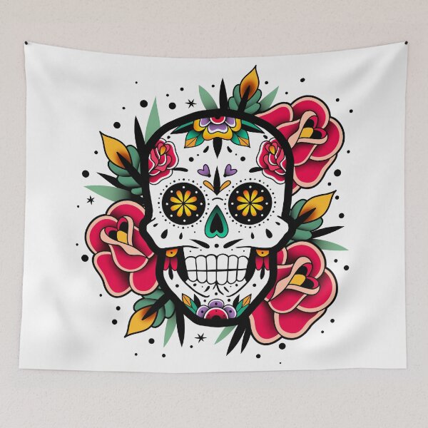 Item preview, Sugar Skull With Roses Art Collection designed and sold by JTS STORE.