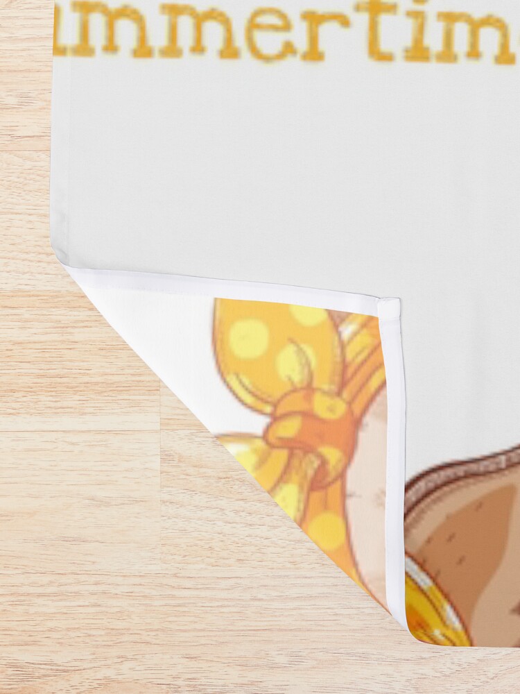 Alternate view of Chihuahua dog in fashion headband and glasses Shower Curtain