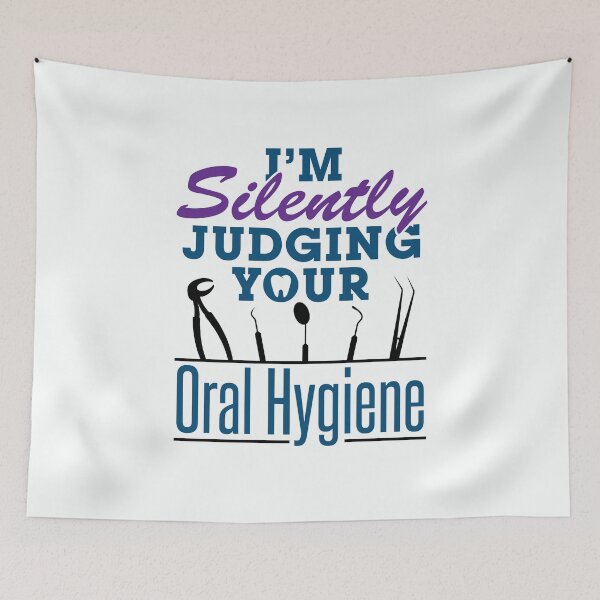 Aperçu de l'œuvre Je juge en silence votre hygiène bucco-dentaire Hygiéniste dentaire RDH créée et vendue par jaygo.