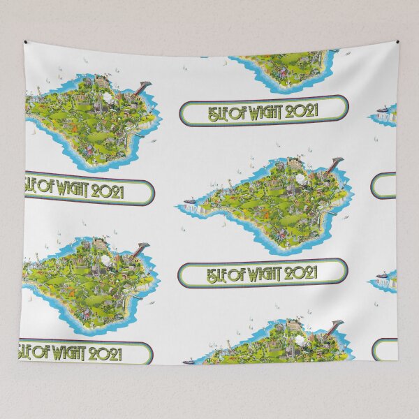 Item preview, Isle of Wight Map Summer 2021 Design (Beach, Holiday etc) For Clothing, Prints, Merchandise etc designed and sold by GriffinDesignUK.