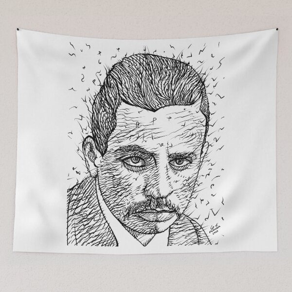 Item preview, RAINER MARIA RILKE - ink portrait .1 designed and sold by lautir.