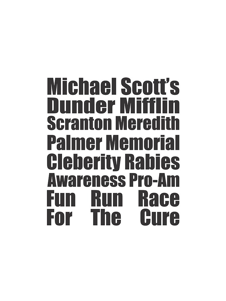 "Dunder Mifflin Fun Run Race For The Cure" T-shirt by ...