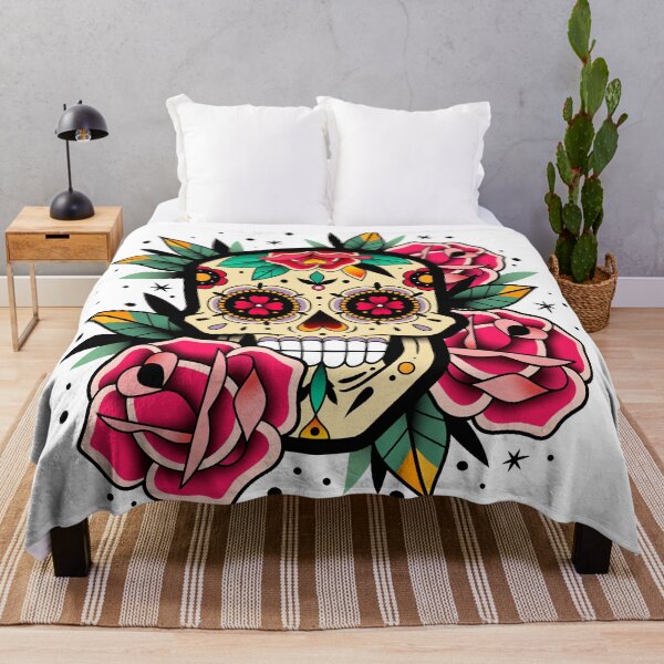 Item preview, Sugar Skull With Roses Art Collection designed and sold by JTS STORE.