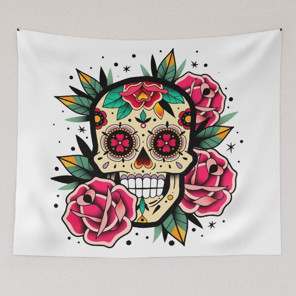 Item preview, Sugar Skull With Roses Art Collection designed and sold by JTS STORE.