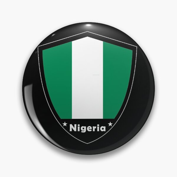 Item preview, Nigeria Flag Badge designed and sold by Gina-Driada.