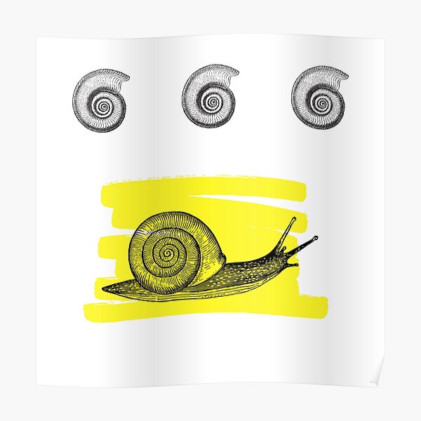 Poster Gelbe Schnecke Redbubble
