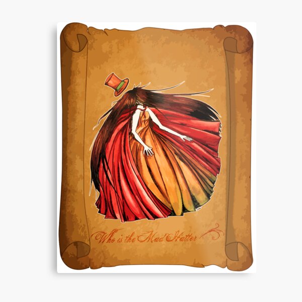 Who is the Mad Hatter ? Red Riding Hood Metal Print