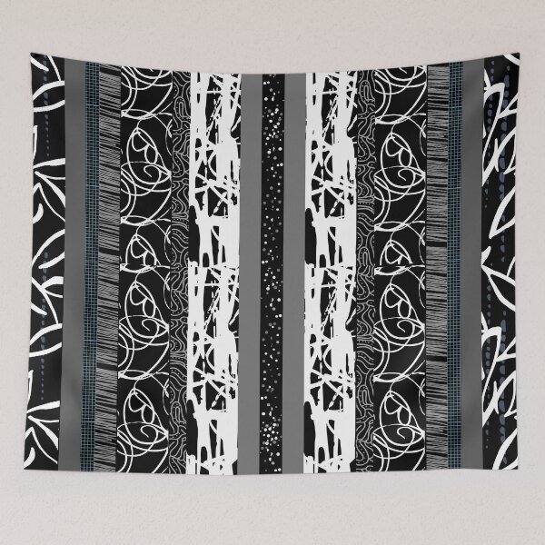 Item preview, Vertical Black And White Abstract Design Pattern designed and sold by Avani01.