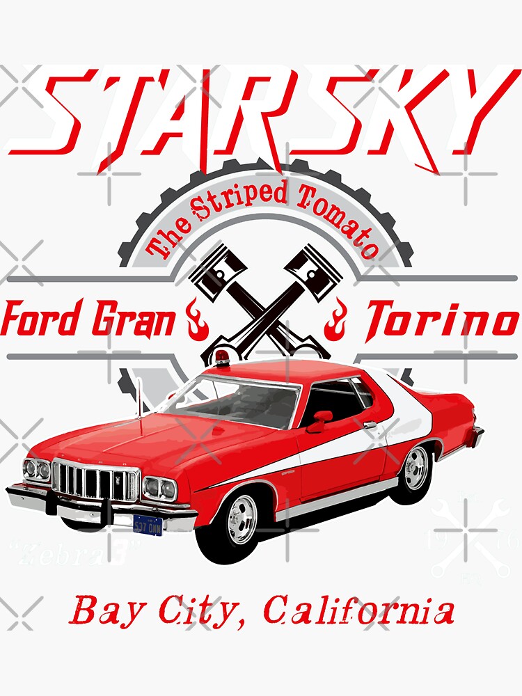 Starsky 1976 Ford Gran Torino Sticker for Sale by alhern67