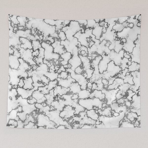 Item preview, Silver black and white shiny luxurious marble veins texture designed and sold by CynthiaGraphics.