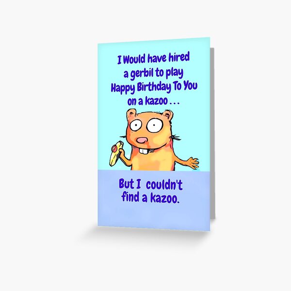 BIRTHDAY GERBIL Greeting Card
