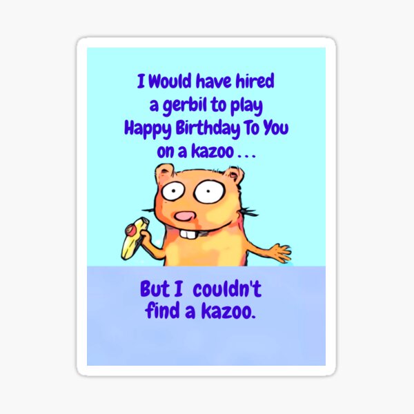 BIRTHDAY GERBIL Sticker
