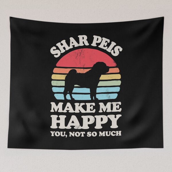 Item preview, Shar Peis Make Me Happy Sunset Retro Shirt for Men Women Boys Girls Kids Dog Lover Gifts designed and sold by LiqueGifts.