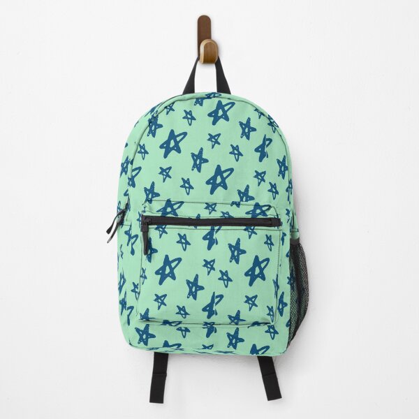 Item preview, Cute Blue Stars Aqua-Green background Pattern designed and sold by Dream Big! by E. H..