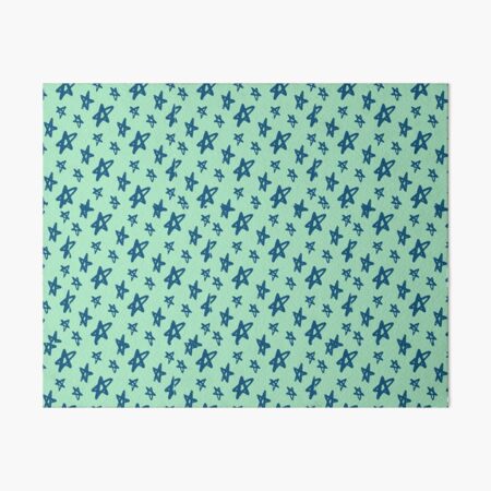 Item preview, Cute Blue Stars Aqua-Green background Pattern designed and sold by Dream Big! by E. H..