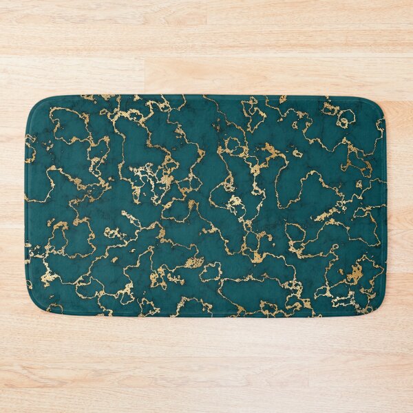 Item preview, Gold and dark teal shiny luxurious marble veins texture designed and sold by CynthiaGraphics.