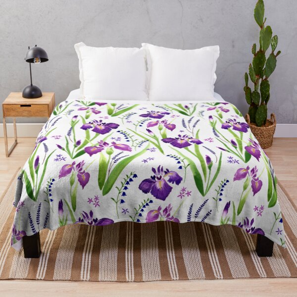 Item preview, Summer Iris Repeat Pattern designed and sold by Lucinda Kidney.