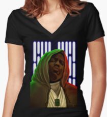 Jedis move in silence and violence Women's Fitted V-Neck T-Shirt