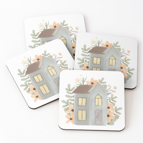 Item preview, Watercolor Floral House Illustration designed and sold by GeeHanz.